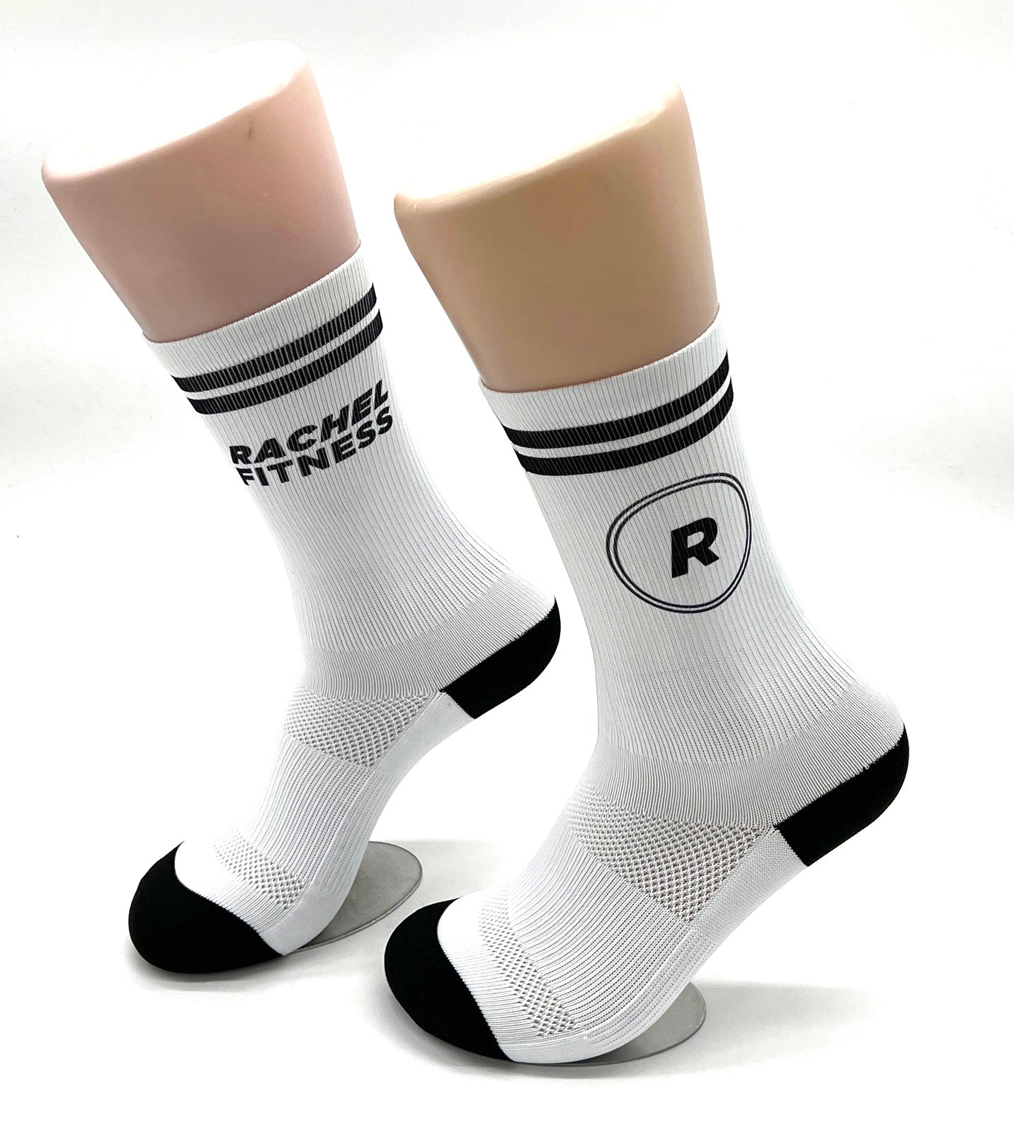 Rachel Fitness logo socks