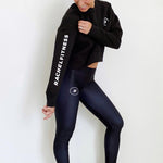 Load image into Gallery viewer, Rachel Fitness Black Crop Sweatshirt
