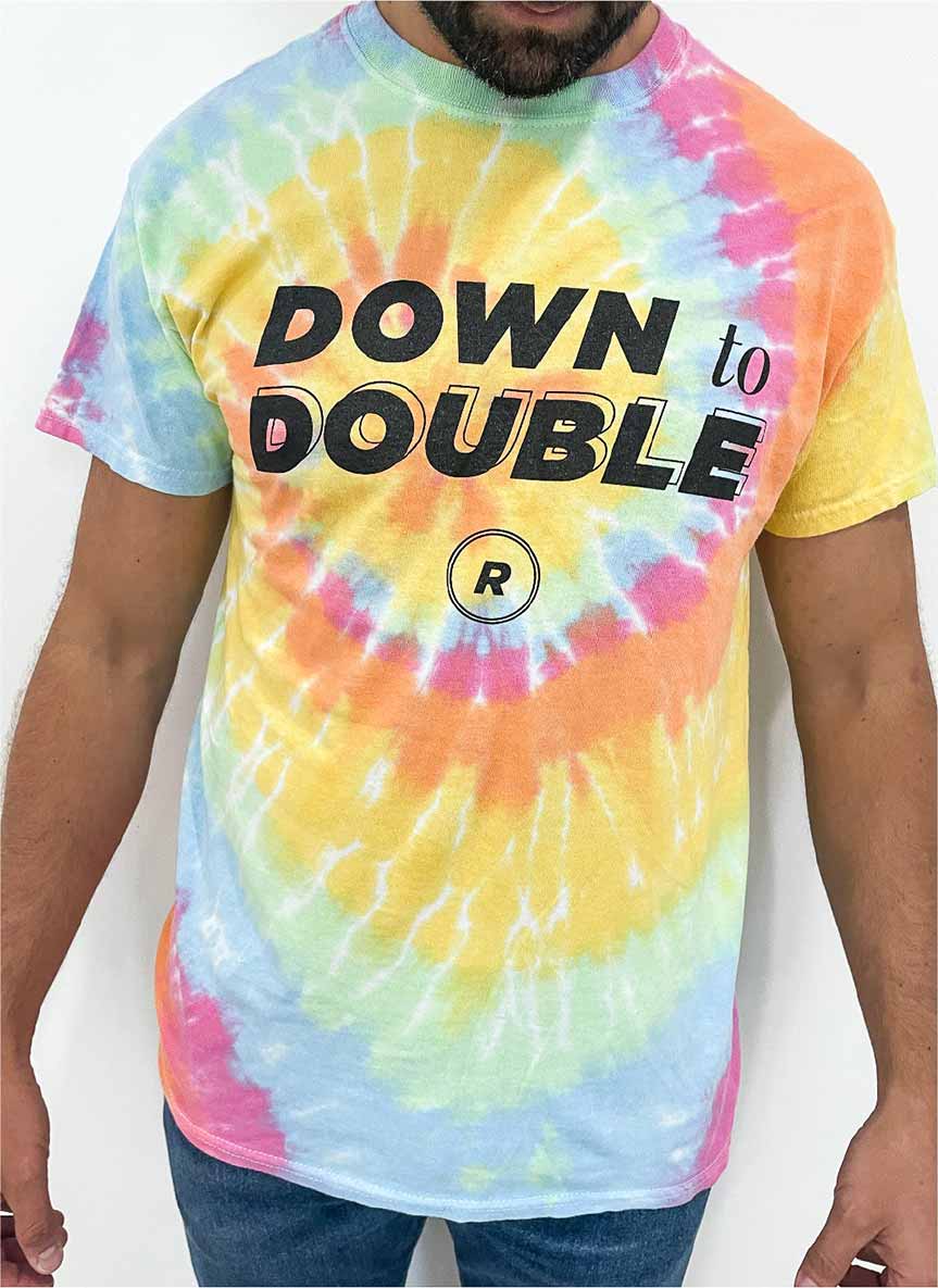 Rachel Fitness Down to Double Tie-Dye T-shirt